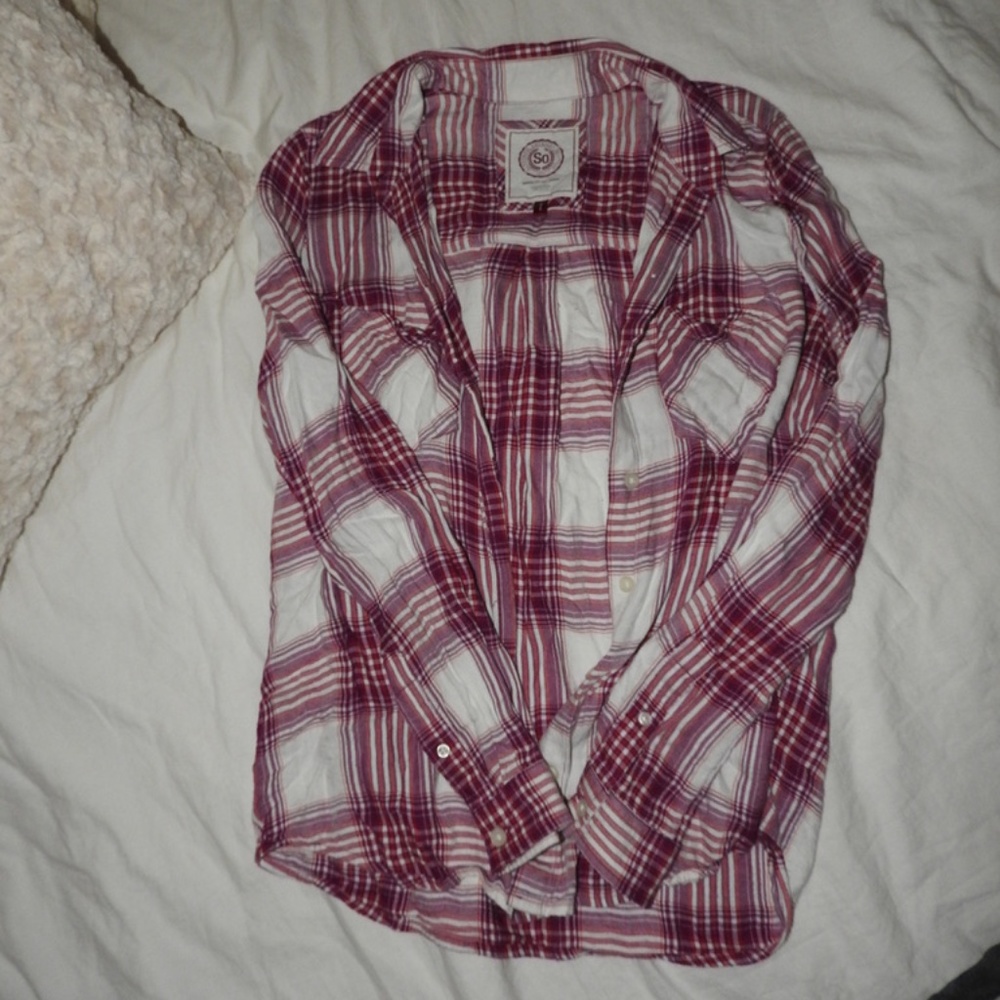 button down plaid flannel